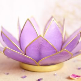 Photophore Fleur de Lotus & bougie d’intention