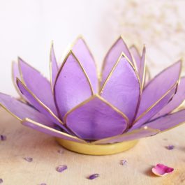 Photophore Fleur de Lotus & bougie d’intention