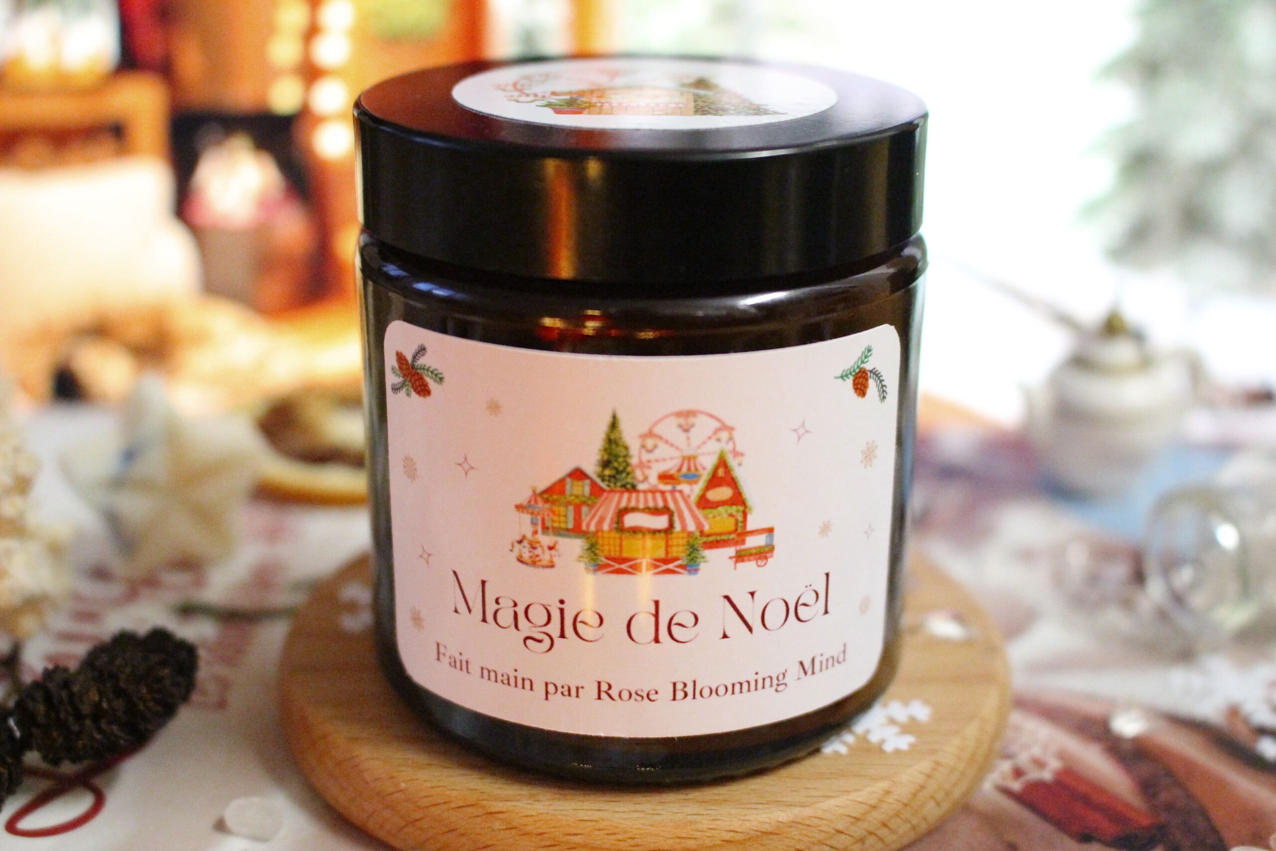 Bougie Magie de Noël 120ml et livret Noel Cosy