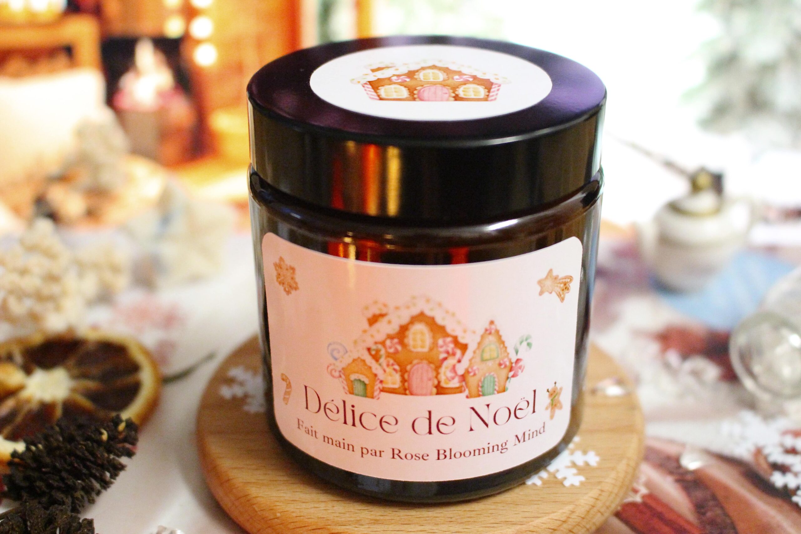 Bougie Délice de Noël vegan